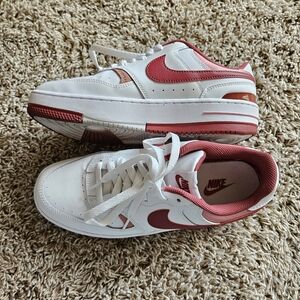 Nike Women's Gamma Force White and Red Sneakers 9.5